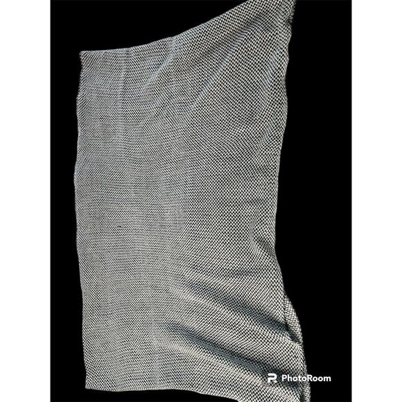 H&M Unisex Black & White Ribbed Cowl Neck Infinity Scarf Soft Onesize - Picture 7 of 8